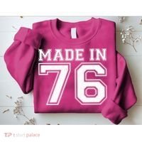 50 Birthday Made In 1976 Sports Jersey Sweatshirt thumb 2