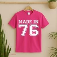 50 Birthday Made In 1976 Sports Jersey T-Shirt thumb 2