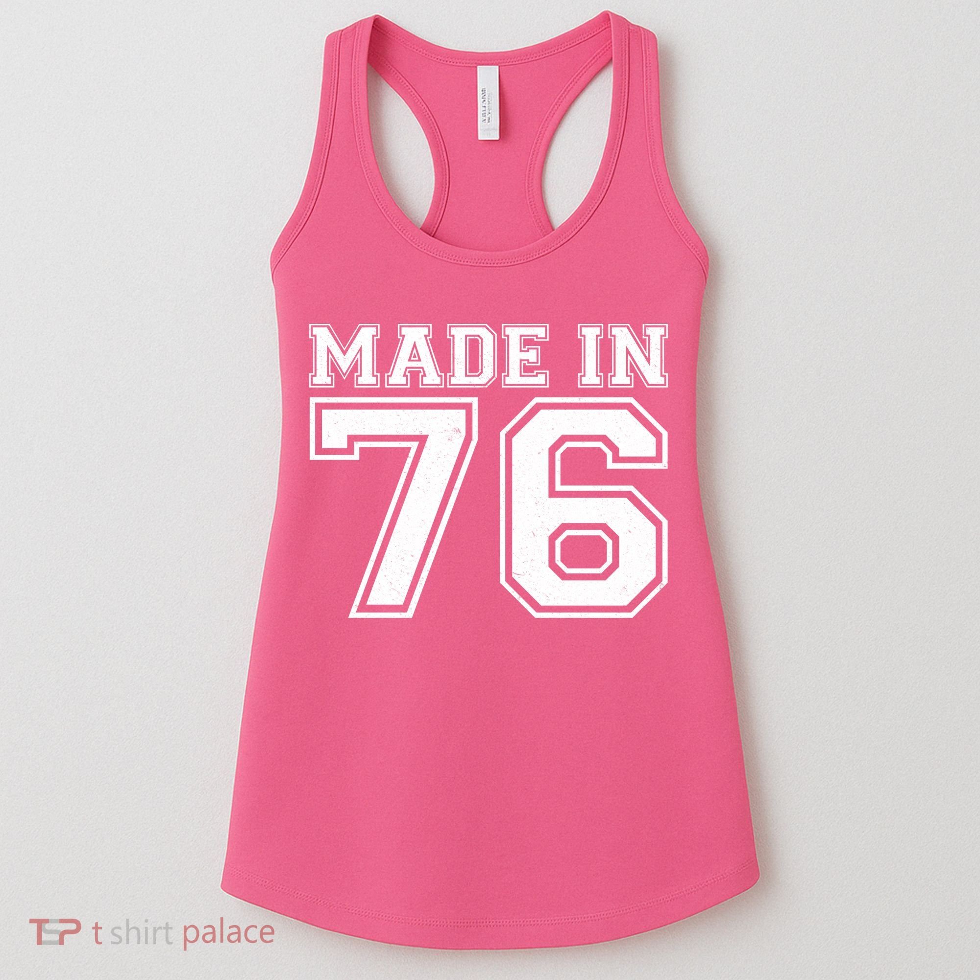 50 Birthday Made In 1976 Sports Jersey Women's Tank Top