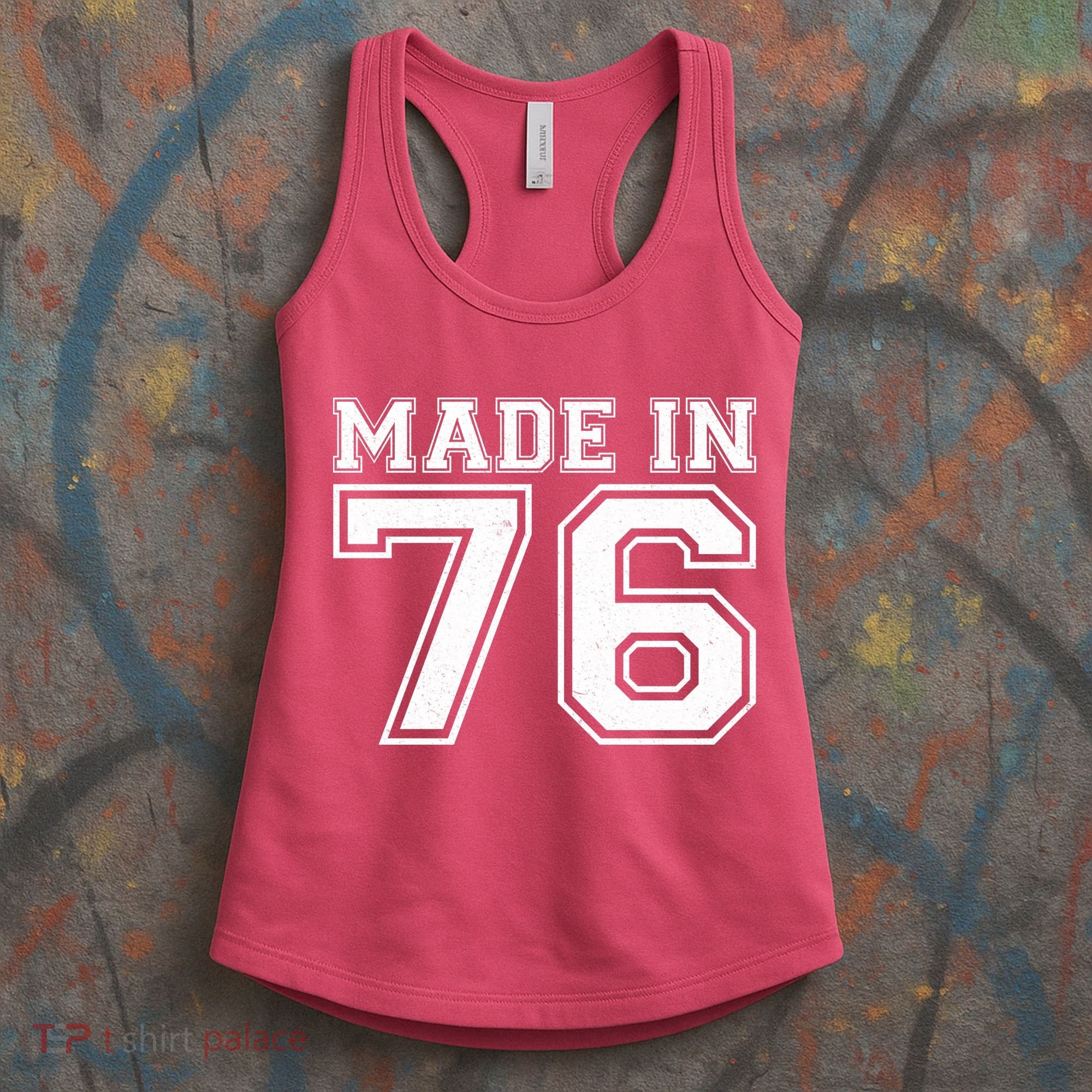 50 Birthday Made In 1976 Sports Jersey Women's Tank Top