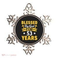 53rd Birthday Man Woman Blessed By God For 53 Years Ornament thumb 0