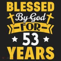 53rd Birthday Man Woman Blessed By God For 53 Years Golf Towel thumb 3