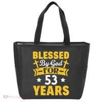 53rd Birthday Man Woman Blessed By God For 53 Years Tote Bag thumb 0