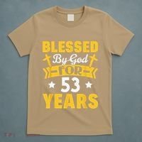 53rd Birthday Man Woman Blessed By God For 53 Years T-Shirt thumb 5