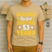 53rd Birthday Man Woman Blessed By God For 53 Years T-Shirt thumb 6