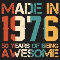 50th Birthday Made In 1976 50 Years Of Being Awesome Beanie thumb 2