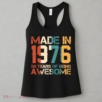 50th Birthday Made In 1976 50 Years Of Being Awesome Women's Tank Top thumb 3