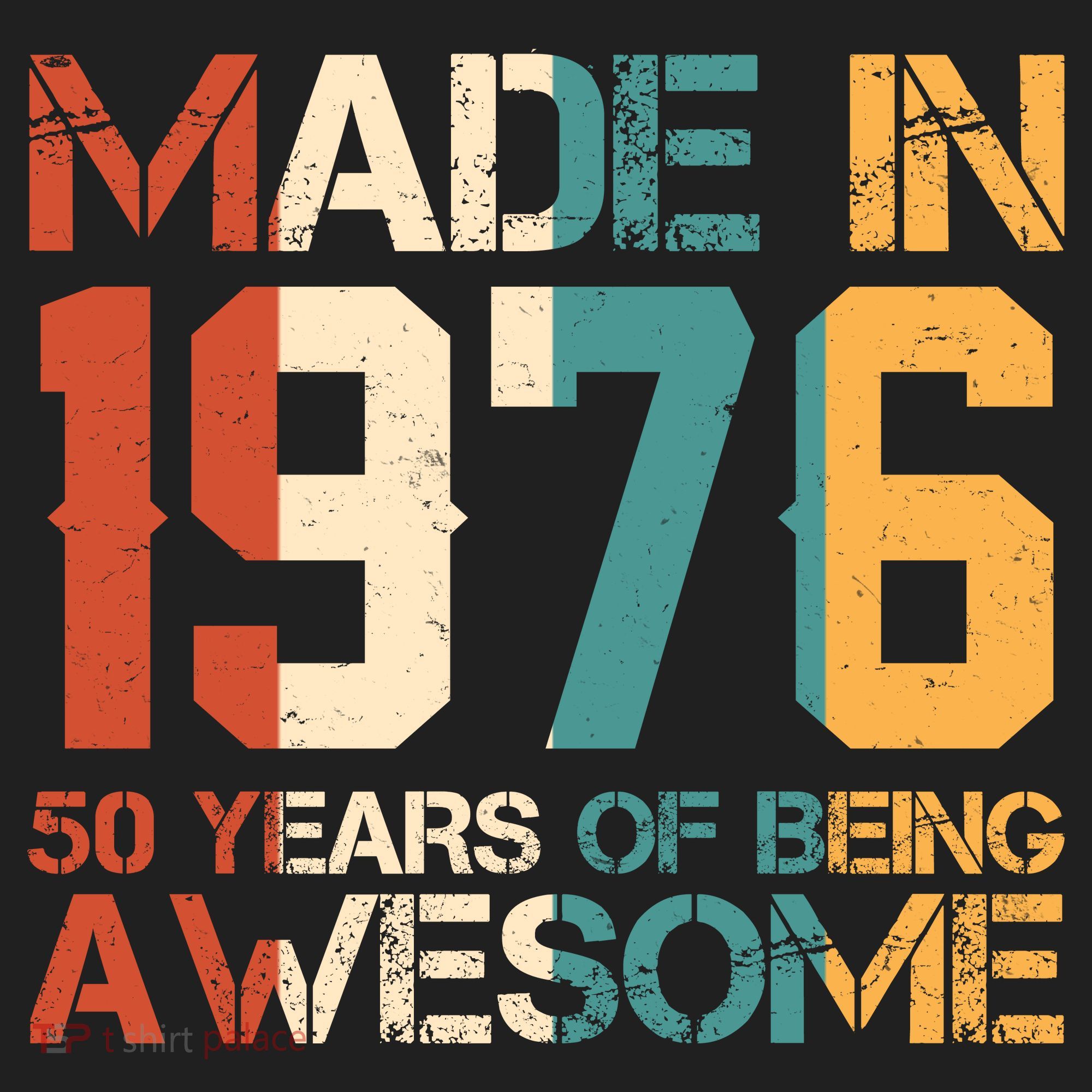 50th Birthday Made In 1976 50 Years Of Being Awesome Golf Towel