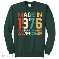 50th Birthday Made In 1976 50 Years Of Being Awesome Sweatshirt thumb 0