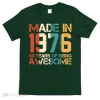 50th Birthday Made In 1976 50 Years Of Being Awesome T-Shirt thumb 0