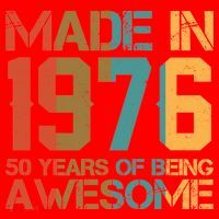 50th Birthday Made In 1976 50 Years Of Being Awesome Santa Hat thumb 1
