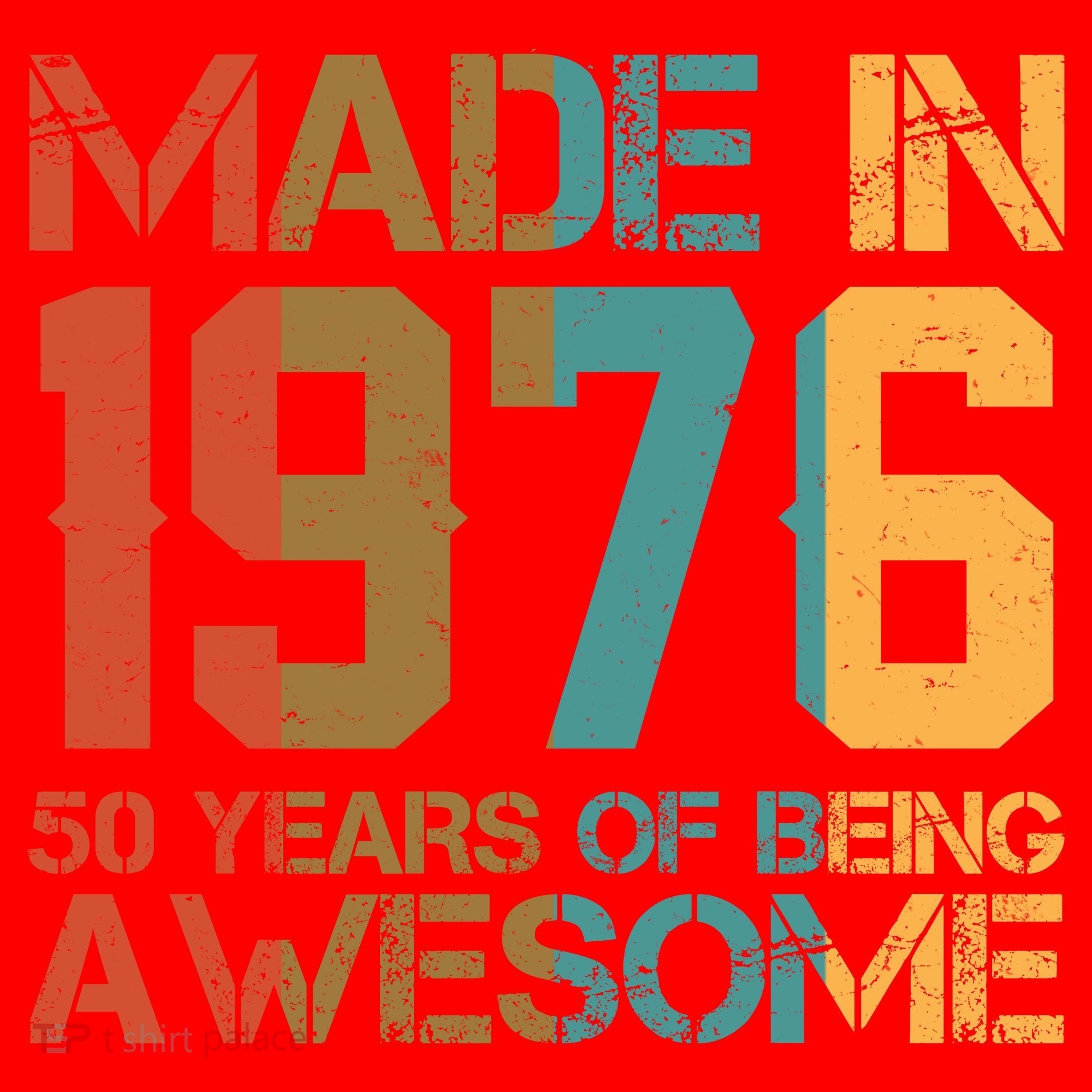 50th Birthday Made In 1976 50 Years Of Being Awesome Santa Hat