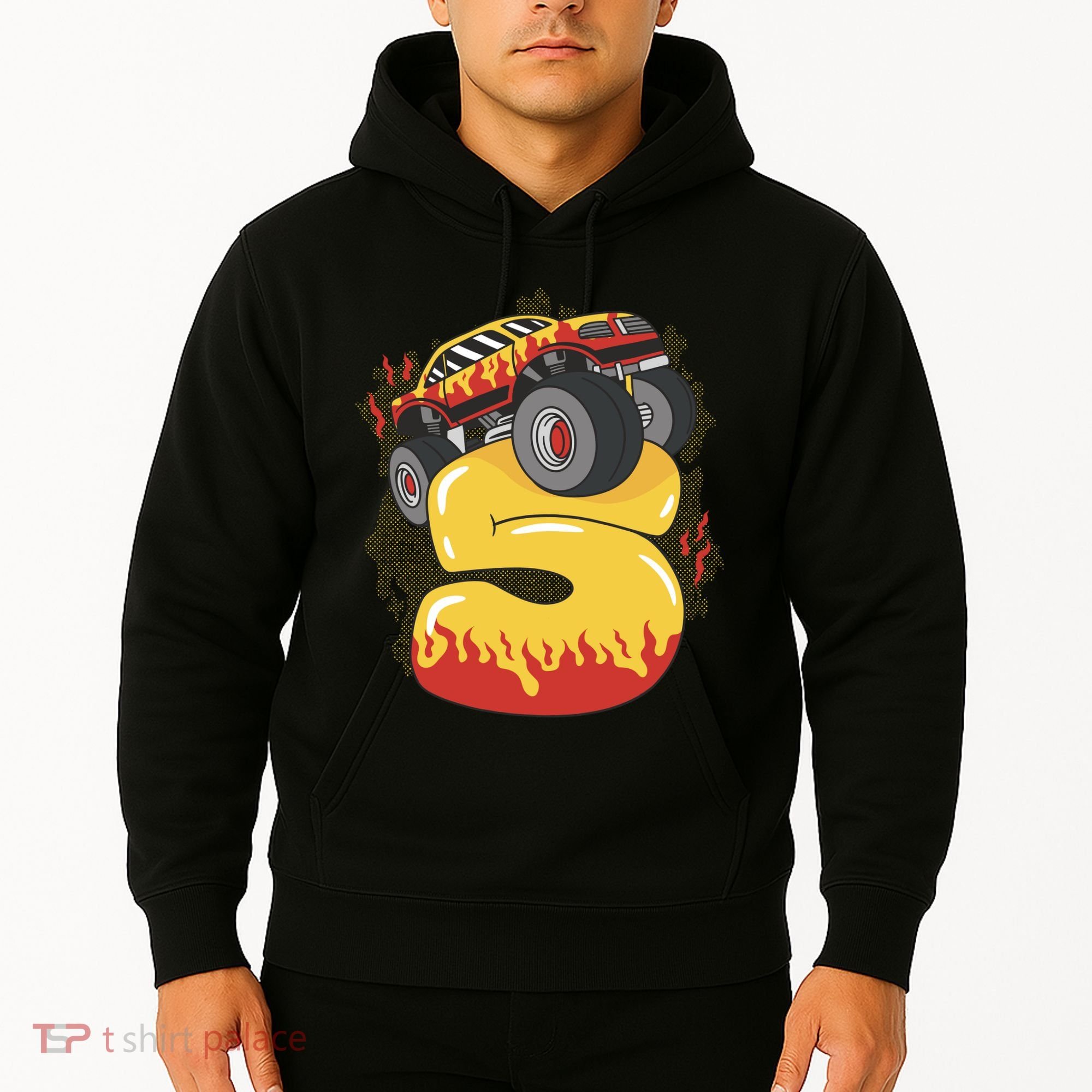 5th Birthday Monster Truck Hoodie