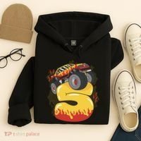 5th Birthday Monster Truck Hoodie thumb 4