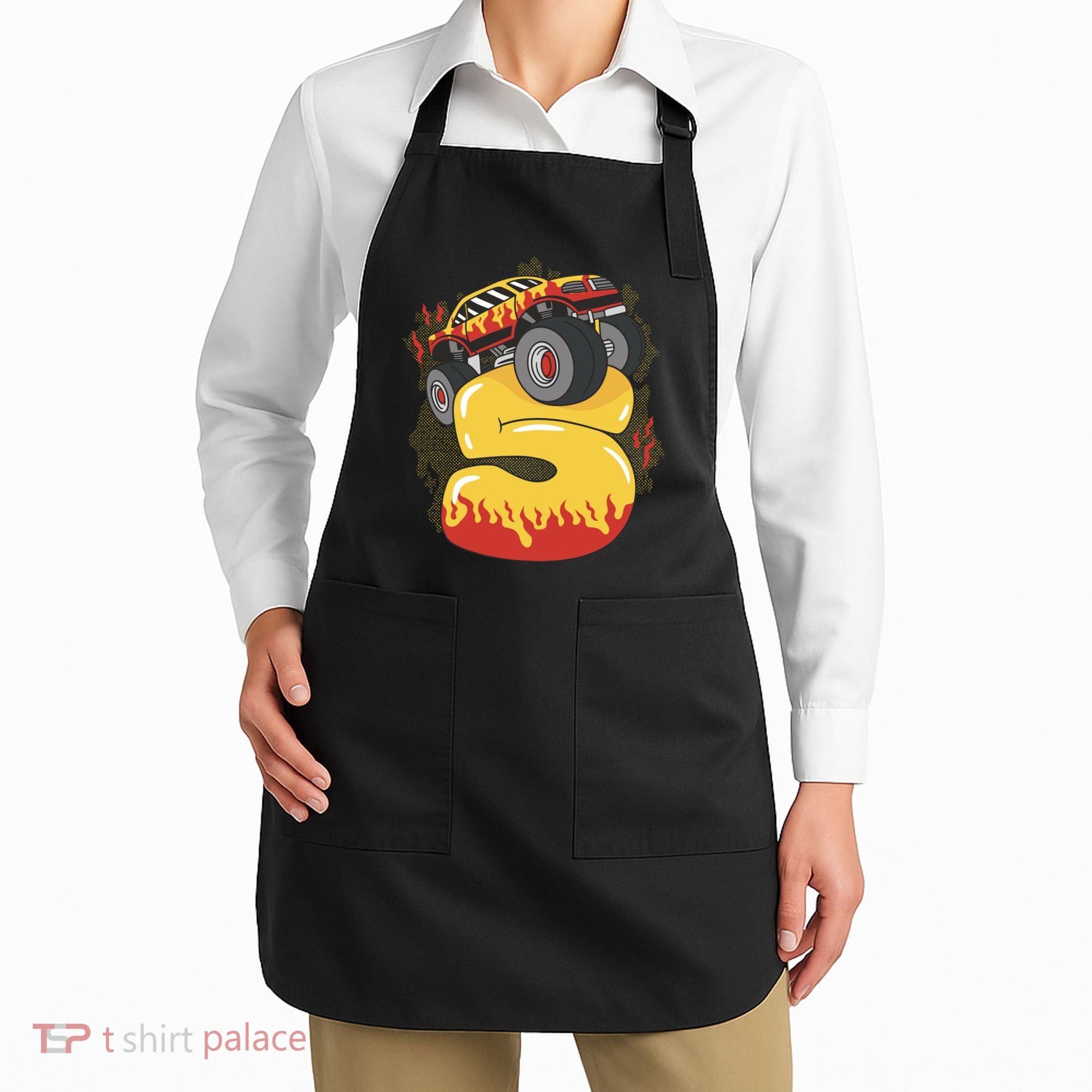 5th Birthday Monster Truck Apron