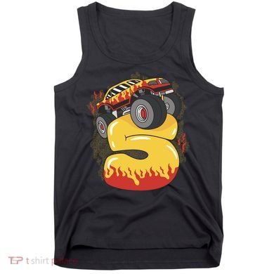 5th Birthday Monster Truck Tank Top