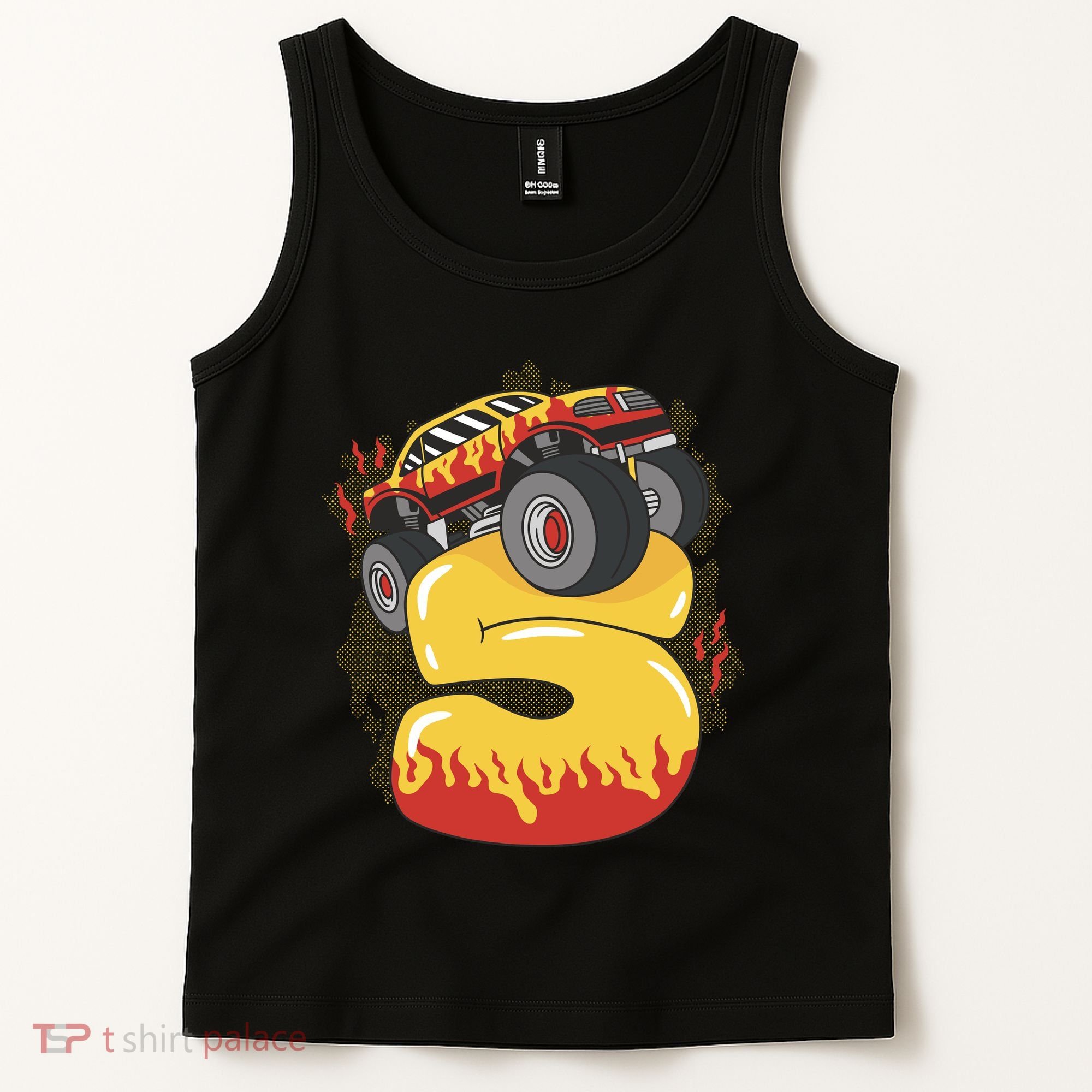 5th Birthday Monster Truck Tank Top