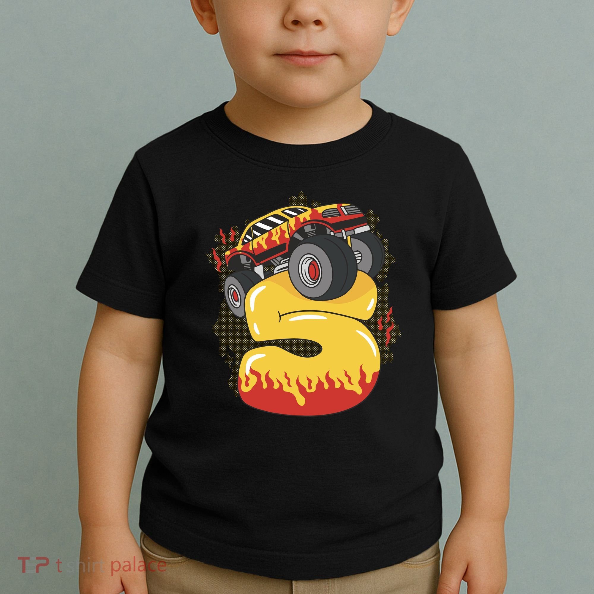 5th Birthday Monster Truck Toddler T-Shirt