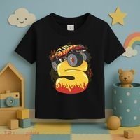 5th Birthday Monster Truck Toddler T-Shirt thumb 3