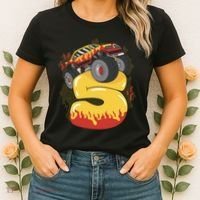 5th Birthday Monster Truck Women's T-Shirt thumb 2