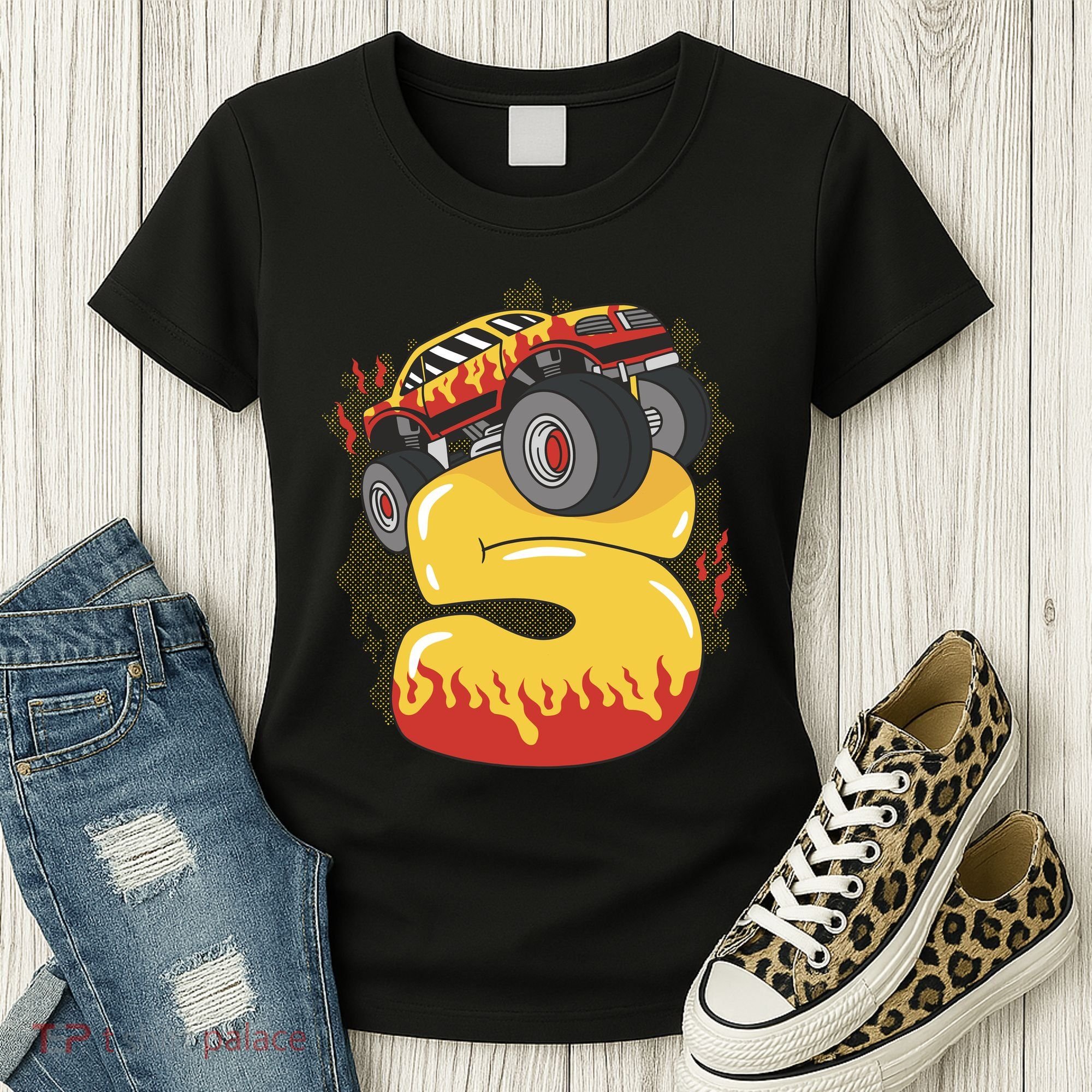5th Birthday Monster Truck Women's T-Shirt