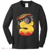 5th Birthday Monster Truck Kids Long Sleeve Shirt thumb 0