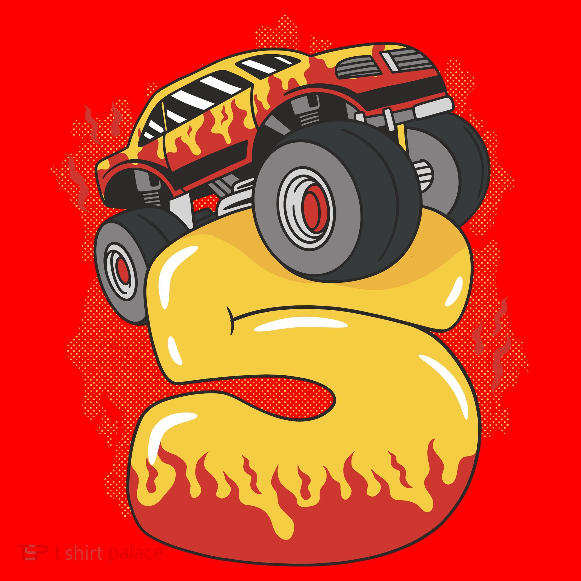 5th Birthday Monster Truck Santa Hat
