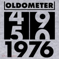 50th Birthday Oldometer 1976 Women's Racerback Cropped Tank thumb 2