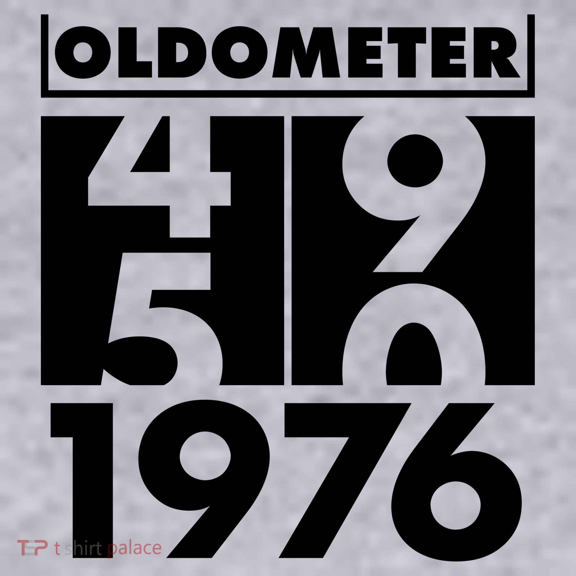 50th Birthday Oldometer 1976 Women's Racerback Cropped Tank