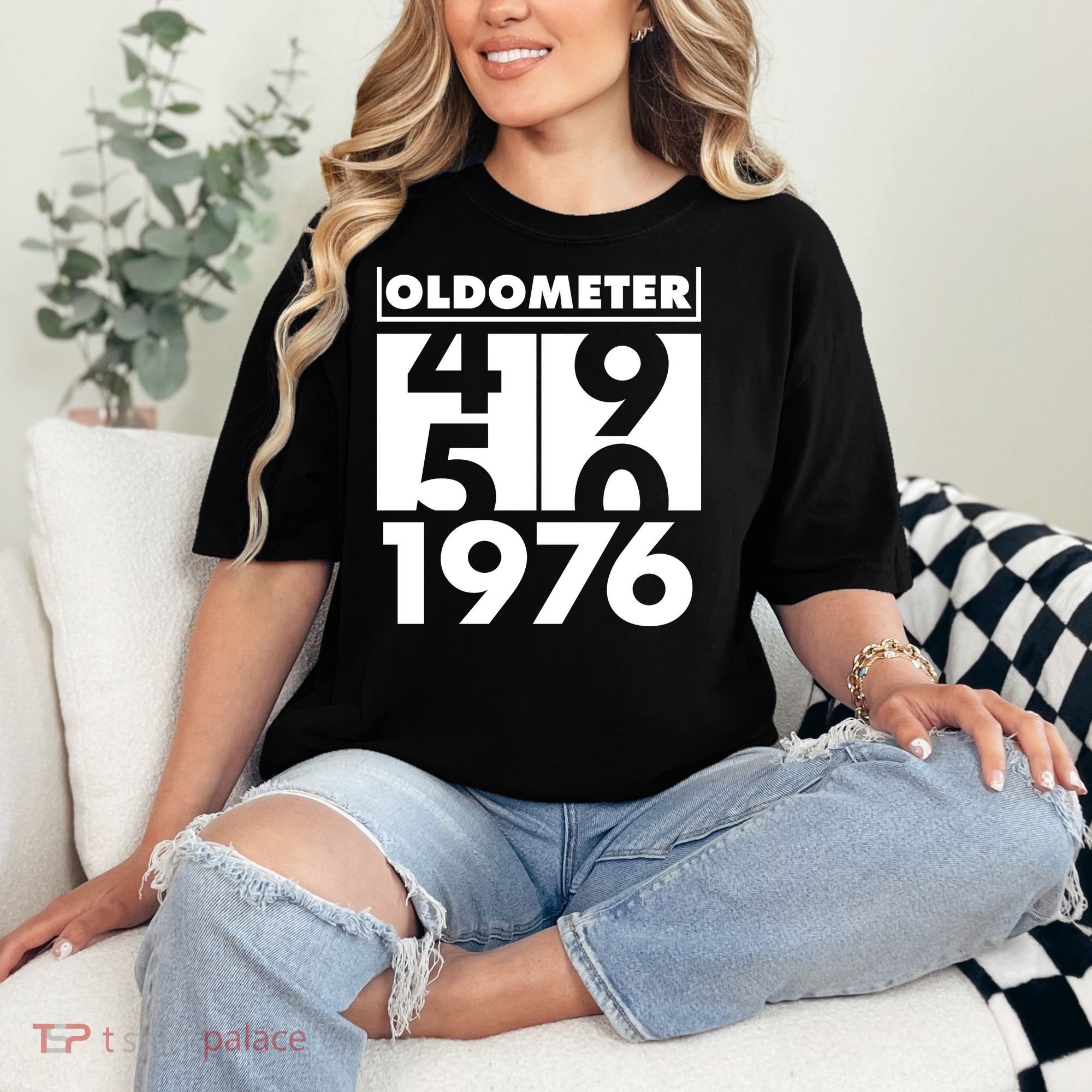 50th Birthday Oldometer 1976 Comfort Colors T-Shirt