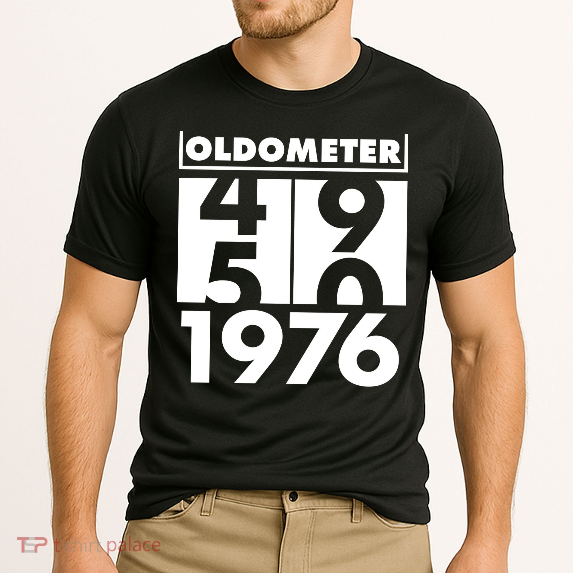 50th Birthday Oldometer 1976 Cooling Performance Crew T-Shirt