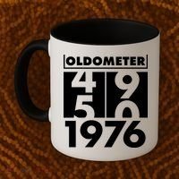 50th Birthday Oldometer 1976 Coffee Mug thumb 2