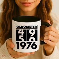 50th Birthday Oldometer 1976 Coffee Mug thumb 3