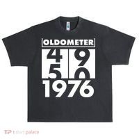 50th Birthday Oldometer 1976 Urban Oversized Heavyweight T-Shirt thumb 0