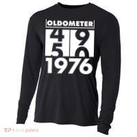 50th Birthday Oldometer 1976 Cooling Performance Long Sleeve Crew thumb 0