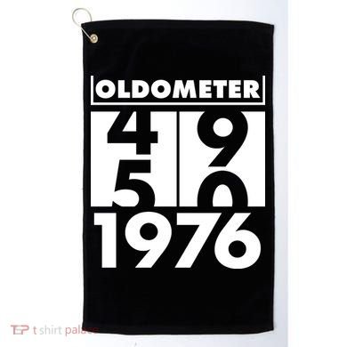 50th Birthday Oldometer 1976 Golf Towel