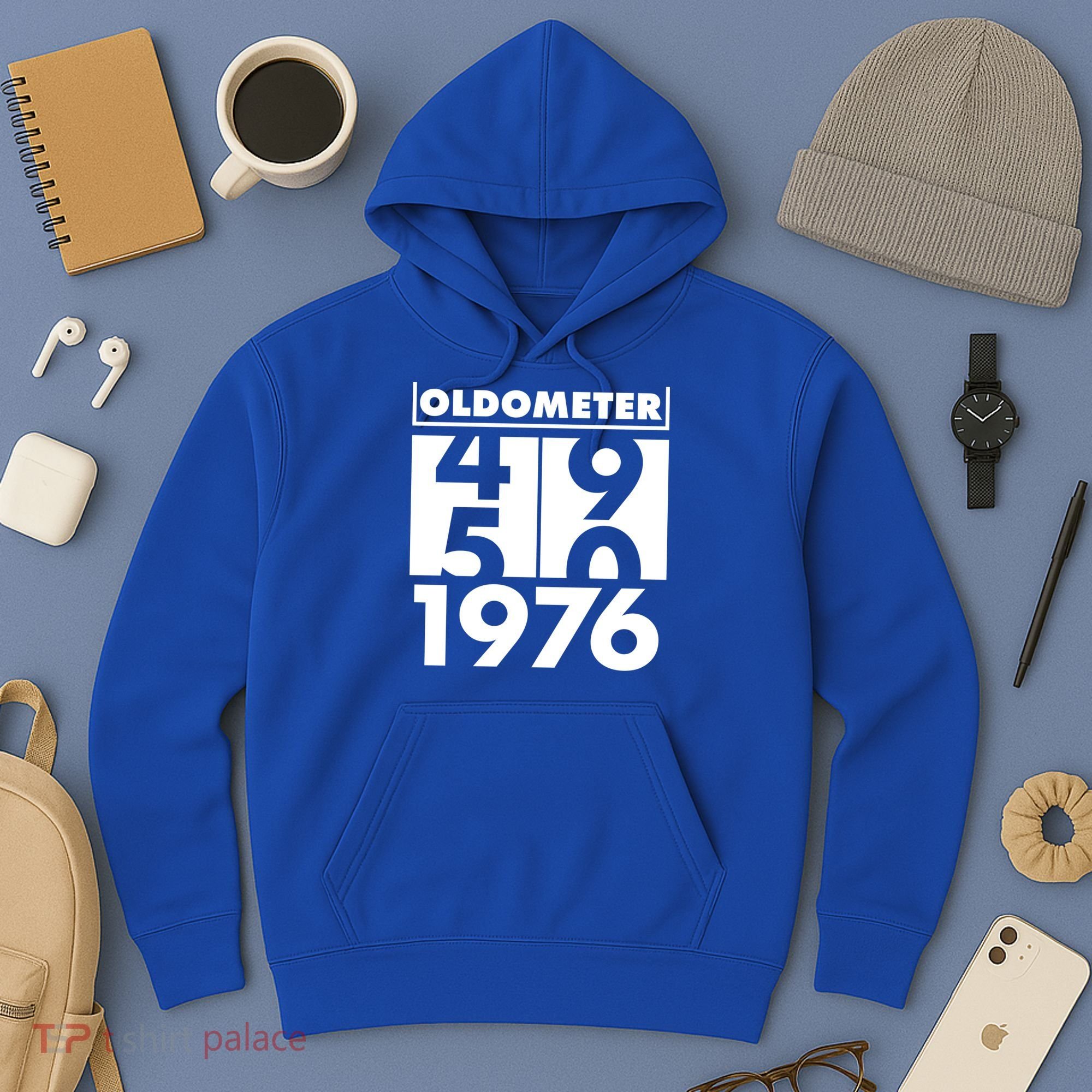 50th Birthday Oldometer 1976 Hoodie