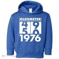 50th Birthday Oldometer 1976 Toddler Hoodie thumb 0