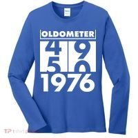 50th Birthday Oldometer 1976 Women's Long Sleeve Shirt thumb 0