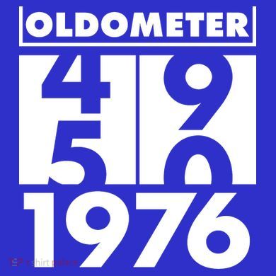 50th Birthday Oldometer 1976 Women's V-Neck T-Shirt