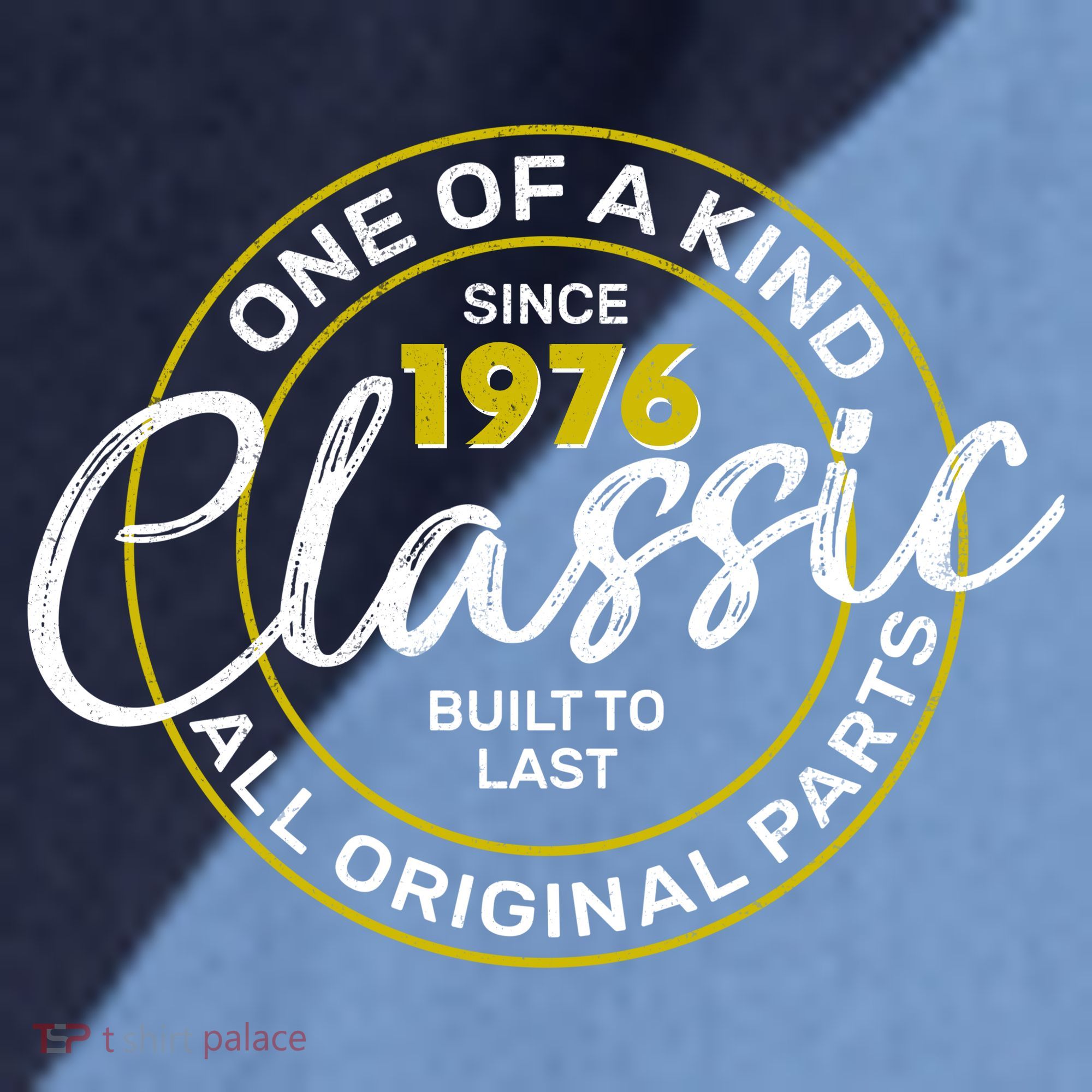 50th Birthday One Of A Kind Since 1976 Classic Built To Last All Original Parts  Raglan Baseball Sleeve Shirt
