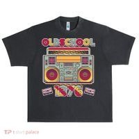 50th Birthday Oldschool Boombox 1976 Urban Oversized Heavyweight T-Shirt thumb 0