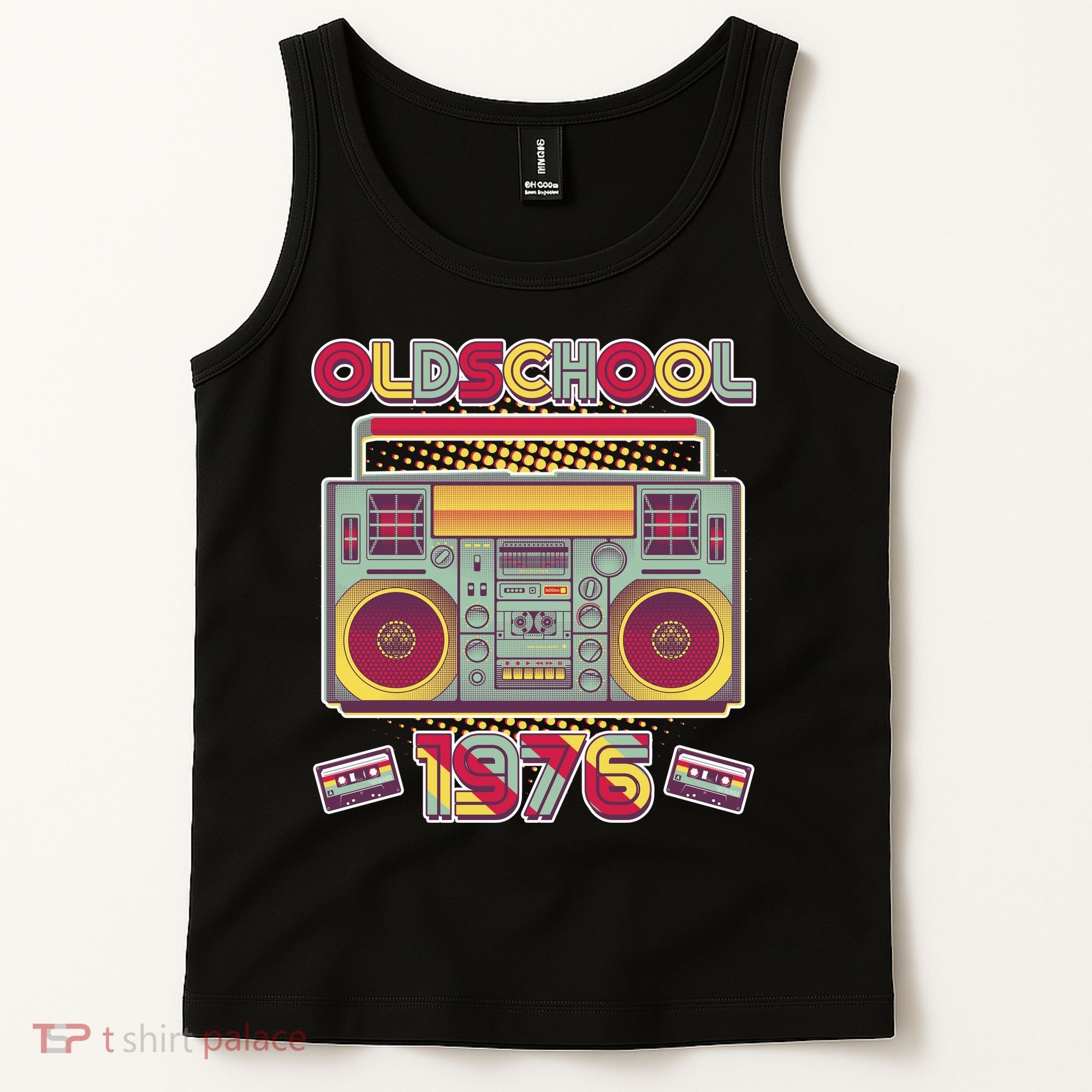 50th Birthday Oldschool Boombox 1976 Tank Top