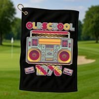 50th Birthday Oldschool Boombox 1976 Golf Towel thumb 1