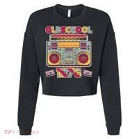 50th Birthday Oldschool Boombox 1976 Cropped Pullover Crew thumb 0