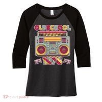 50th Birthday Oldschool Boombox 1976 Women's Tri-Blend 3/4-Sleeve Raglan Shirt thumb 0