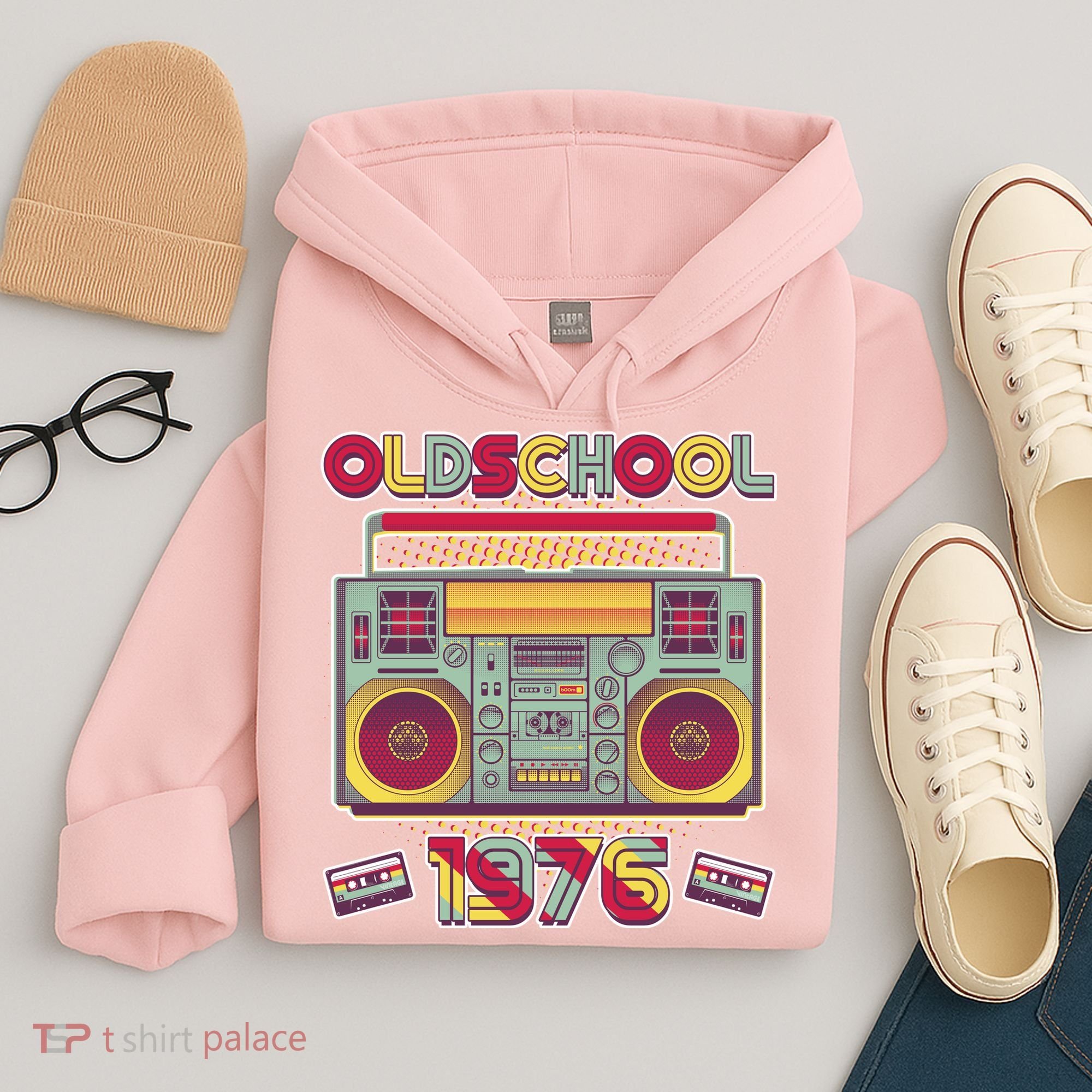50th Birthday Oldschool Boombox 1976 Hoodie