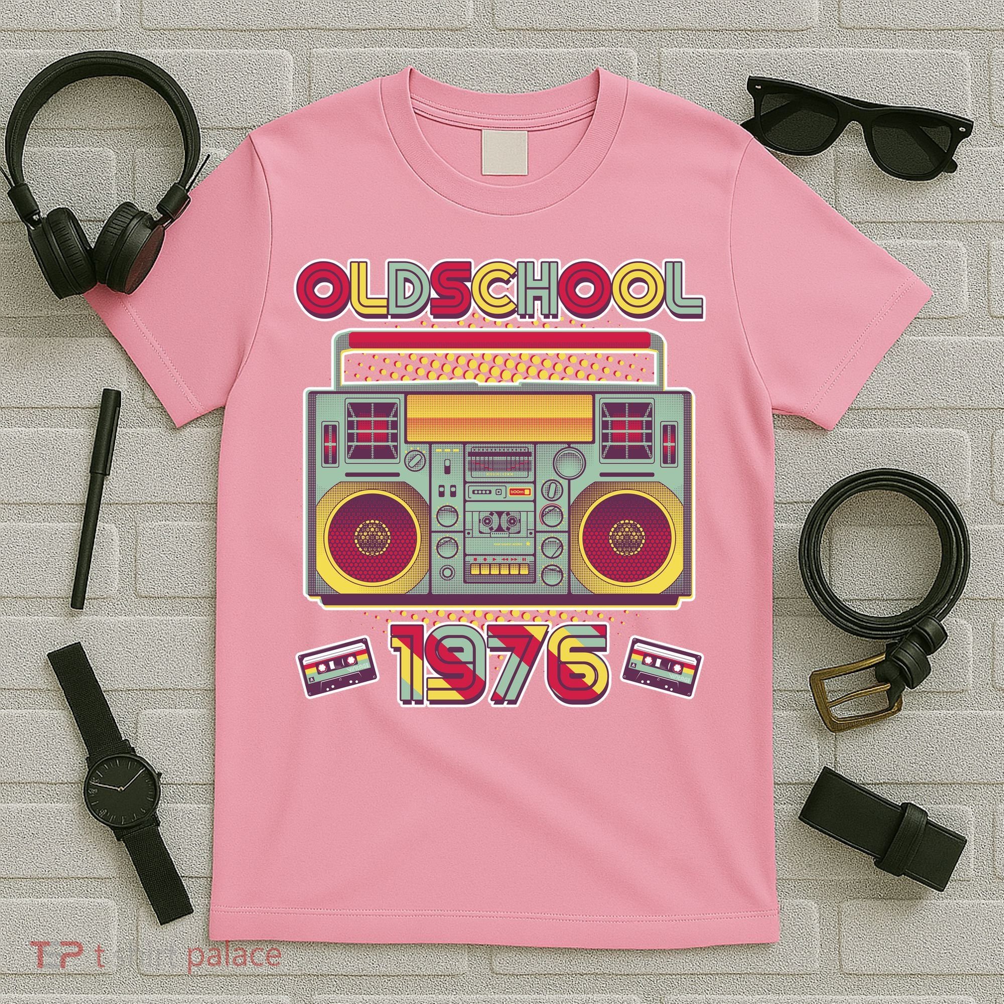 50th Birthday Oldschool Boombox 1976 T-Shirt