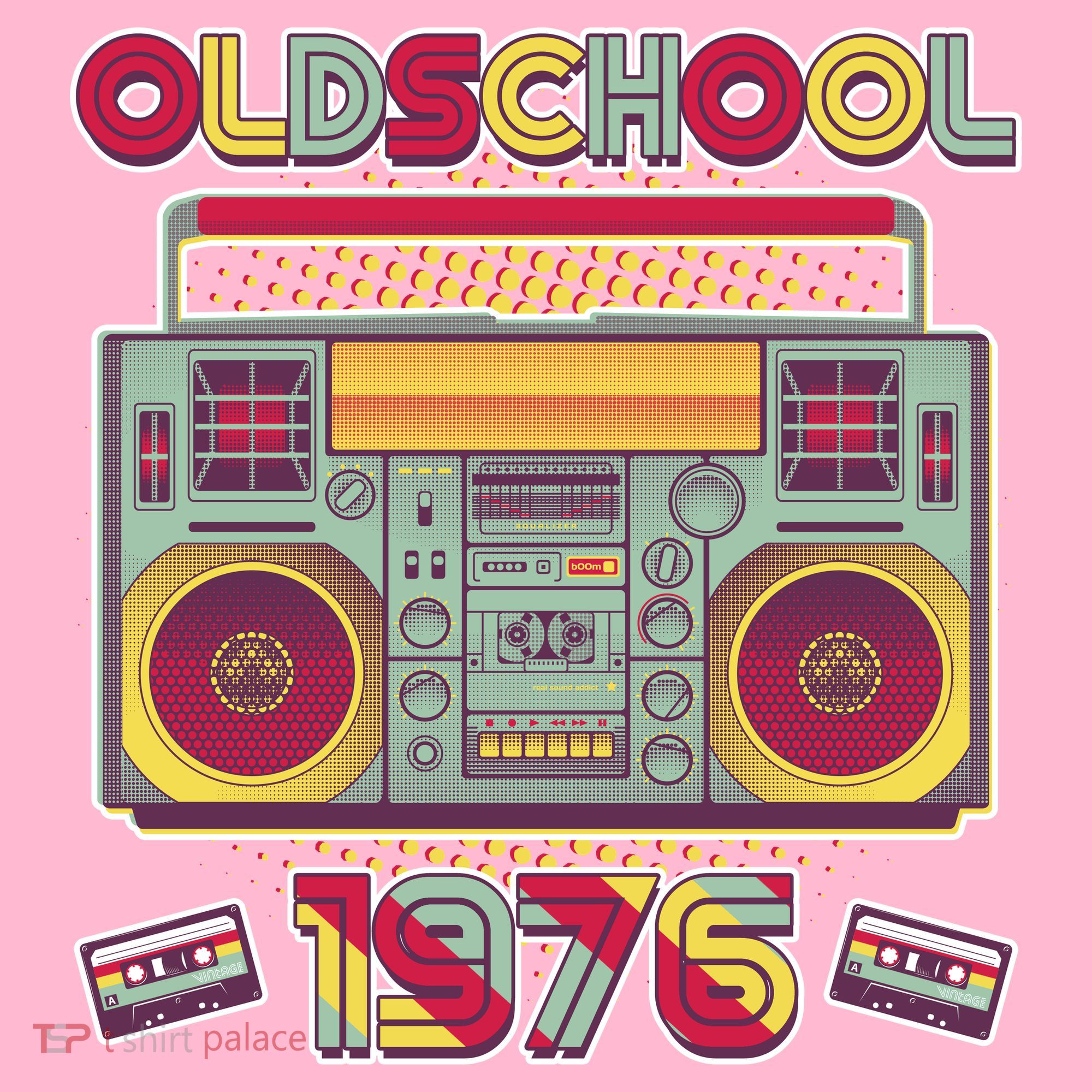 50th Birthday Oldschool Boombox 1976 Mousepad