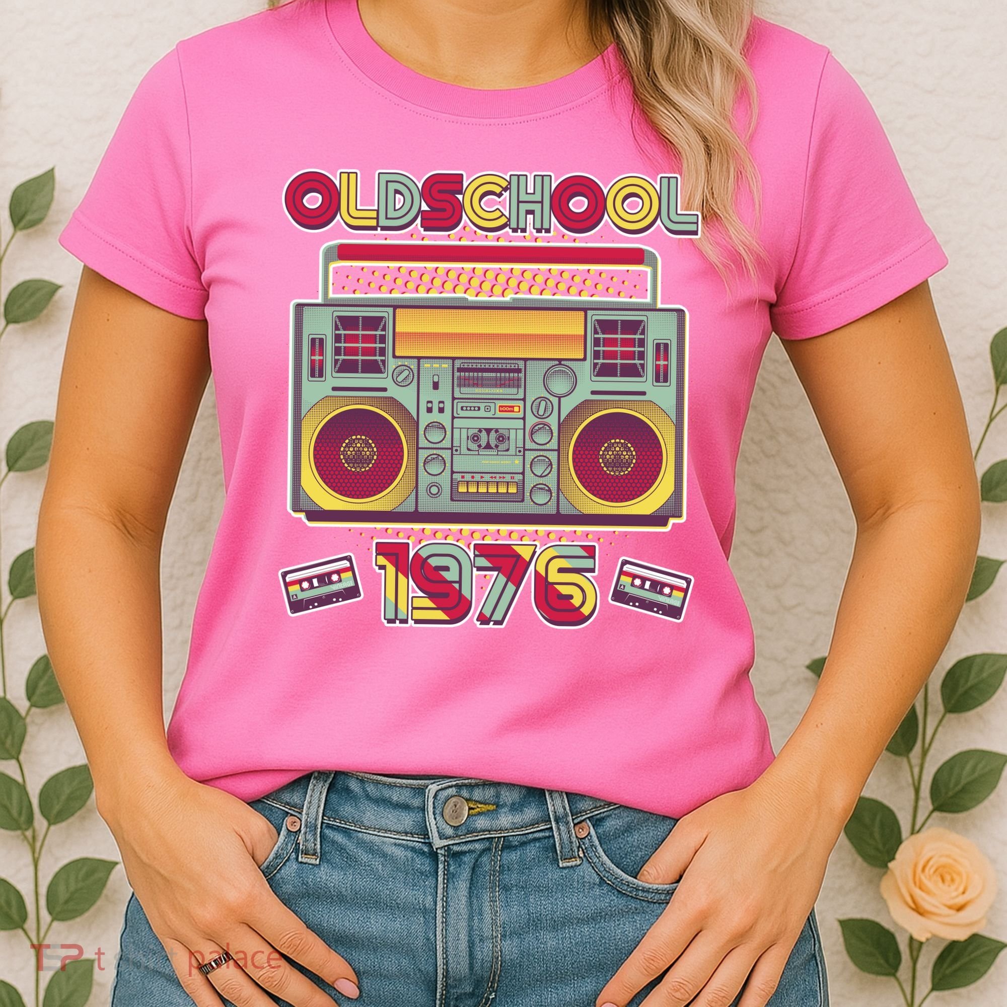 50th Birthday Oldschool Boombox 1976 Women's T-Shirt